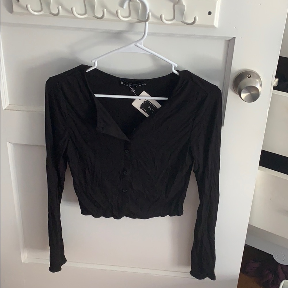Blush mark cropped top